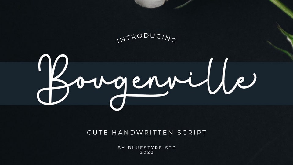  Bougenville - Cute Handwritten Font