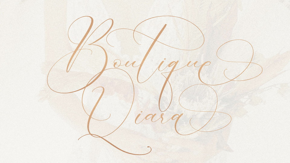 Boutique Qiara: Perfect Premium Calligraphy Font for Elegant and Romantic Projects