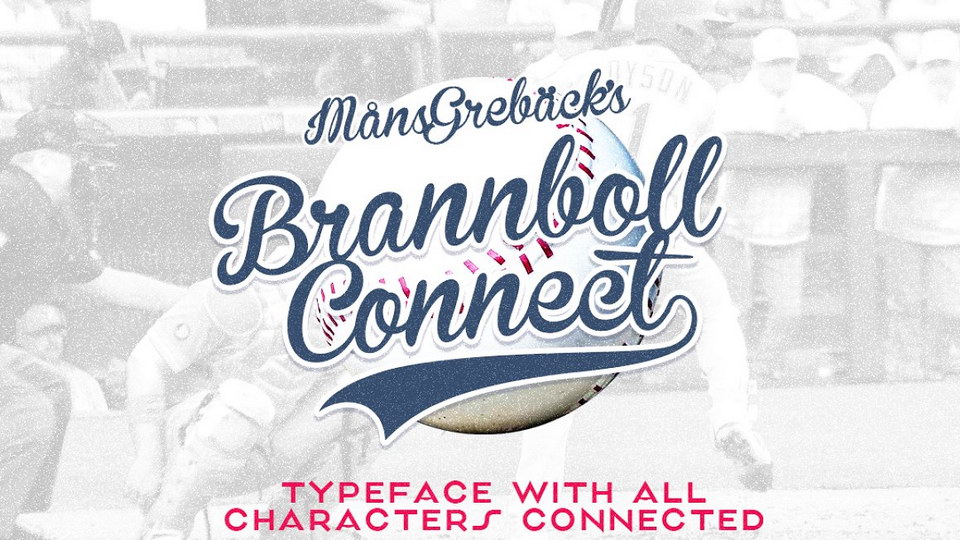 

Brannboll Connect: An Innovative Script Typeface Inspired by Baseball Lettering
