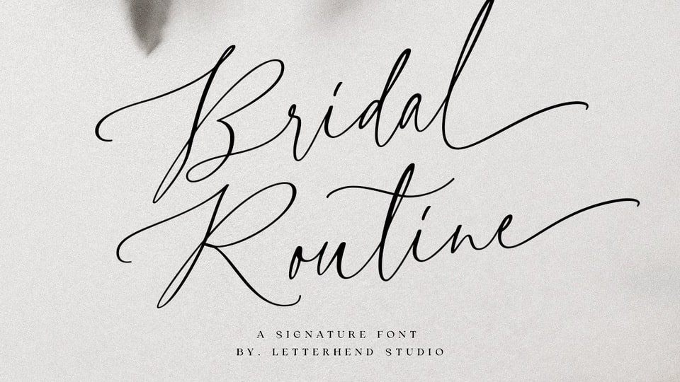 

Bridal Routine: An Elegant and Sophisticated Signature Script Font