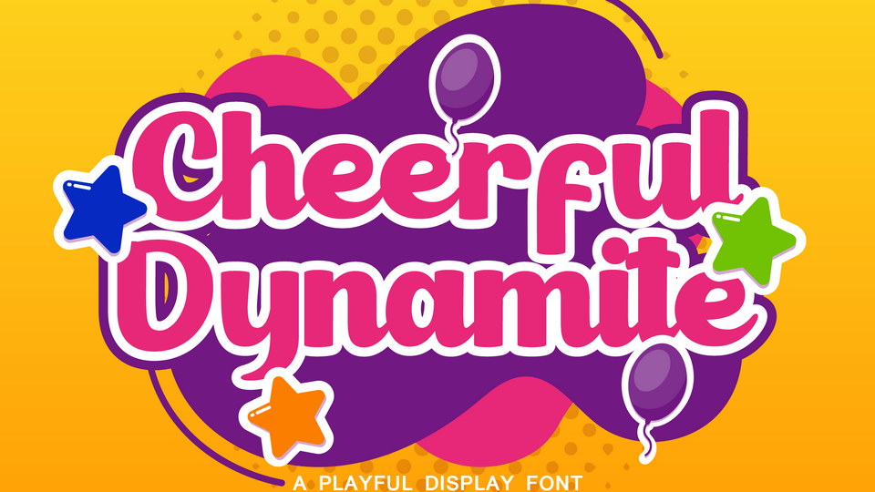 Cheerful Dynamite: A playful and unique handcrafted typeface