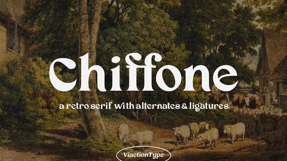 Chiffone: A Stunning Retro Serif Font Ideal for Diverse Design Projects