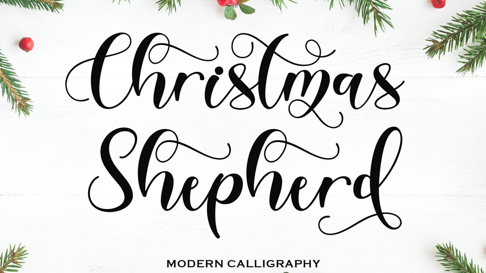 Christmas Shepherd Font: A Beautiful Calligraphy Script for Festive Designs