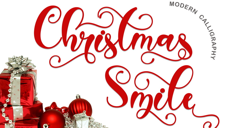 Enhance Your Christmas Celebrations with the Exquisite Calligraphy Font 'Christmas Smile'
