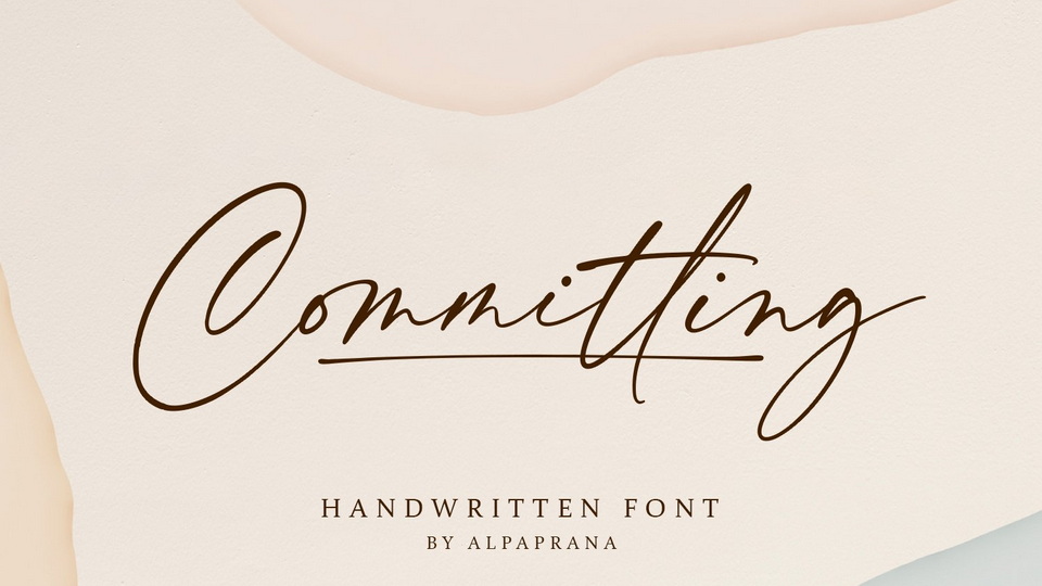 Captivating Handwritten Style of the Committing Font for Diverse Design Endeavors