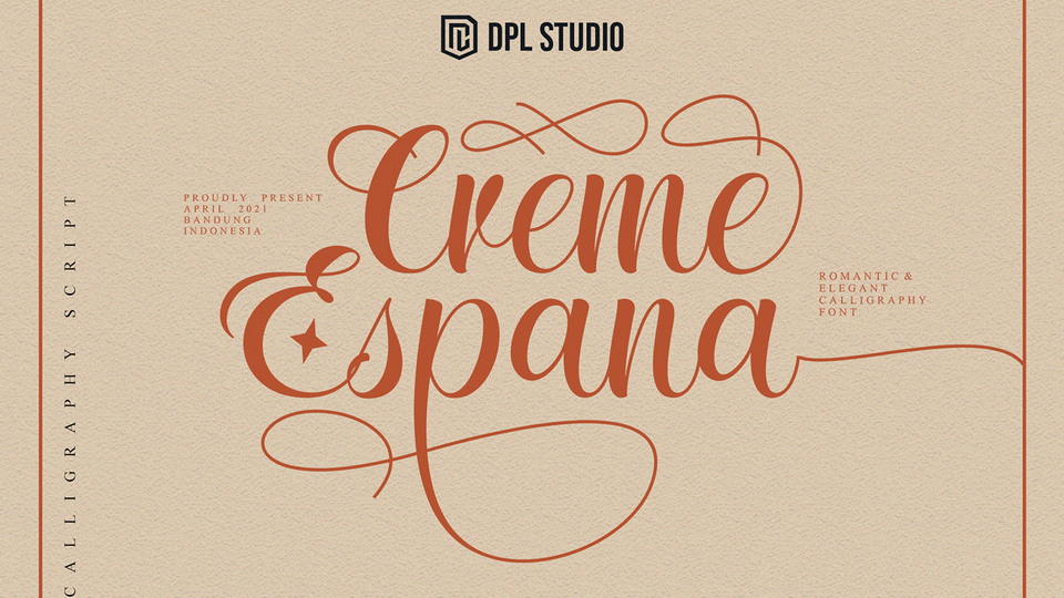 

Creme Espana: An Exquisite Modern Calligraphy Script exuding Romance and Charm