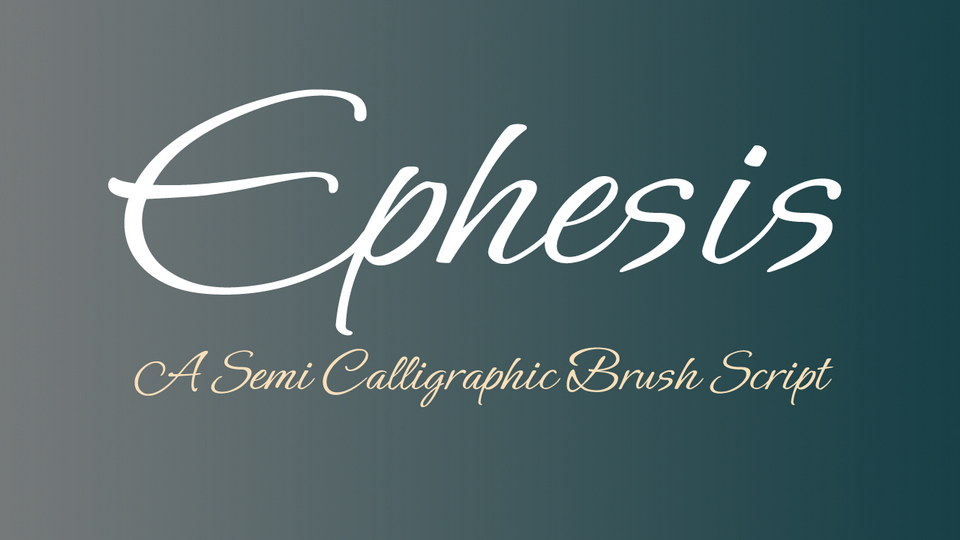 Add Elegance and Personality to Your Projects with Ephesis Brush Script Font