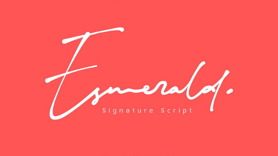 Esmerald: Elegant and Flowing Signature Font for Feminine Designs