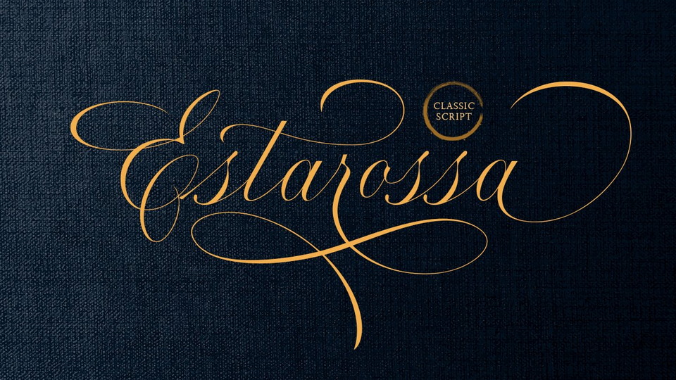 

Estarossa Script: A Beautiful and Timeless Typeface Inspired by Classic Style Typography