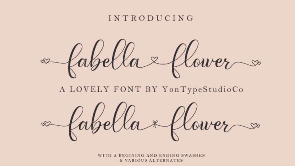 

Fabella Flower: A Stunning Modern Calligraphy Script With Gorgeous Swashes