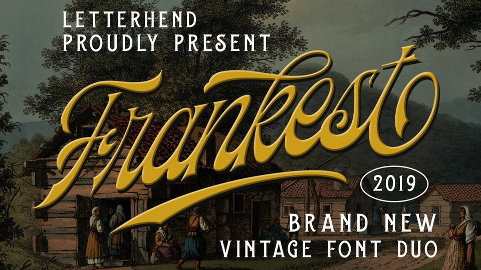 

Frankest: A Decorative Vintage Font with Sophistication and Class