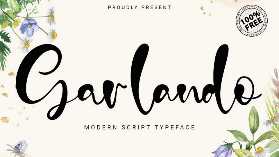  Garlando: A Hand-Painted Brush Font for Organic Charm and Versatility