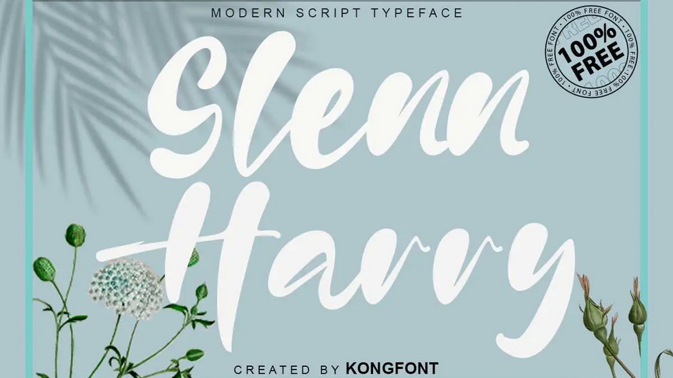  Glenn Harry: A Fashionable Font with Captivating Curves and Handwritten Aesthetic