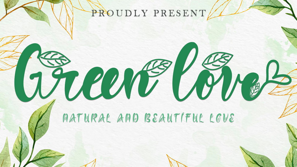 

Green Love: A Stunning Font Combining Natural and Loving Elements