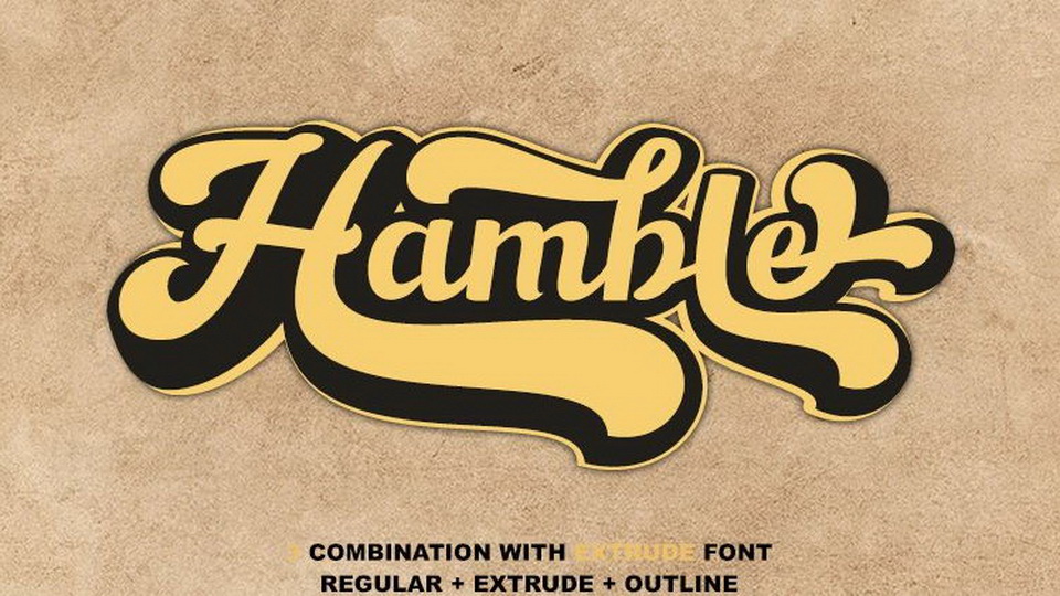 

Hamble: A Bold Vintage Font Inspired by Typography Designs from the 1970s