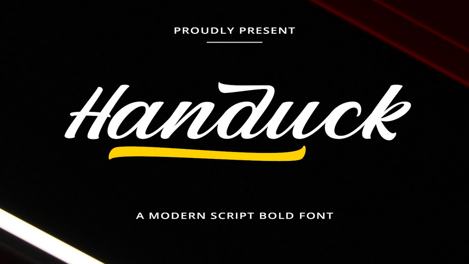 

Handuck: A Unique Brushed Handwriting Font with Stylish Versatility