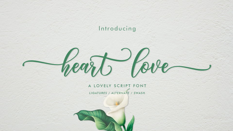 

Heart Love: A Beautiful and Romantic Modern Calligraphic Script