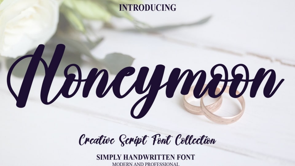 Honeymoon: A Stunningly Crafted Organic and Dynamic Script Font for Modern Elegance