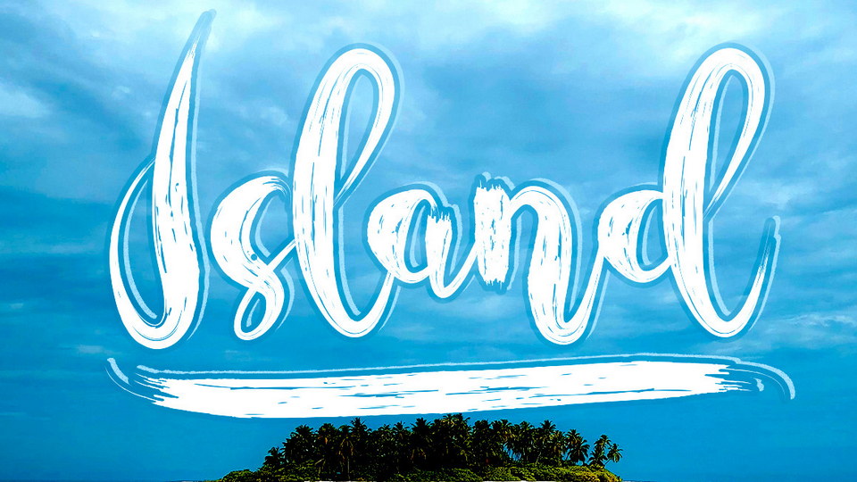 Island Font Adds Trendy Appeal to Creative Projects with Brushed Handwritten Style