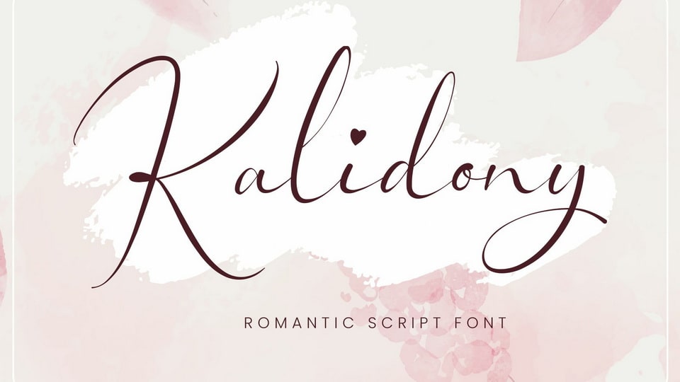  Kalidony: Exquisite Font Ideal for Weddings and More