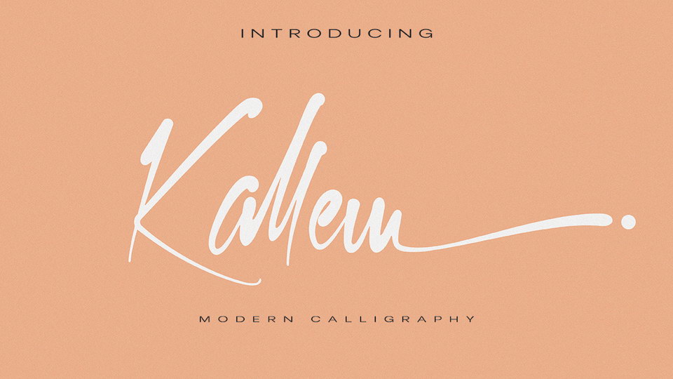 

Kallem: A Stylish Modern Calligraphy Font Perfect for a Variety of Purposes