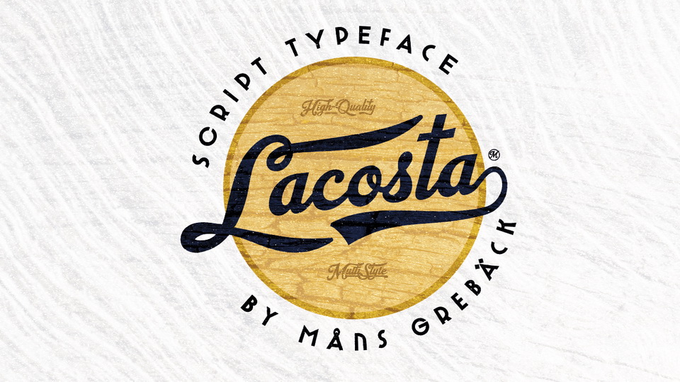 

Lacosta: A Decorative Script Typeface with a Vintage Flair