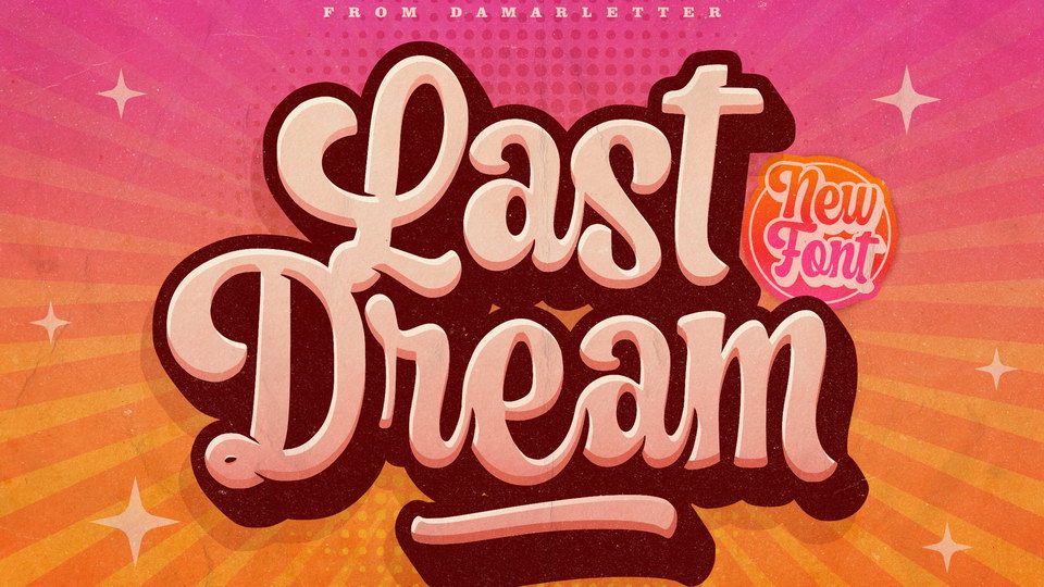 

Last Dream: A Unique Vintage Typeface Perfect for Branding Projects