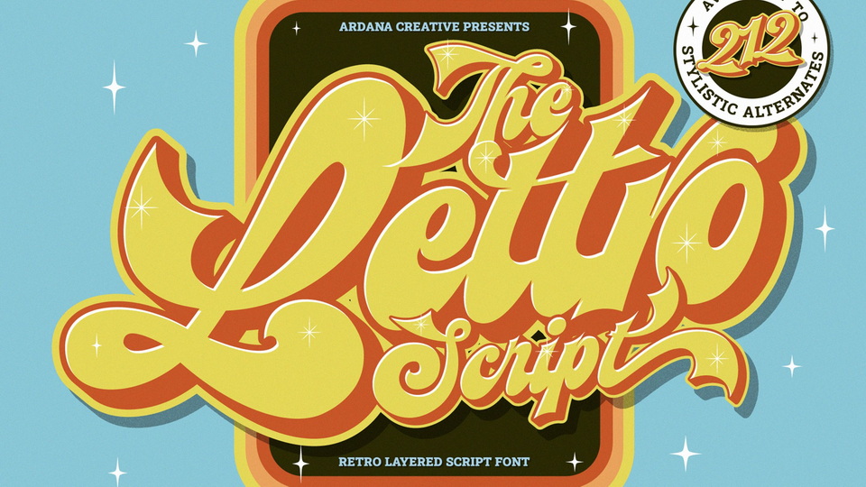 Lettro: A Bold and Striking Script Typeface Inspired by Retro Designs from the 70s and 80s