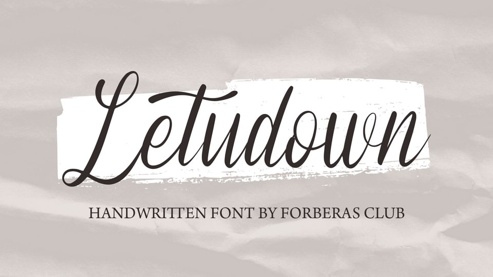 

Letudown - A Dazzling, Sophisticated Font for Branding