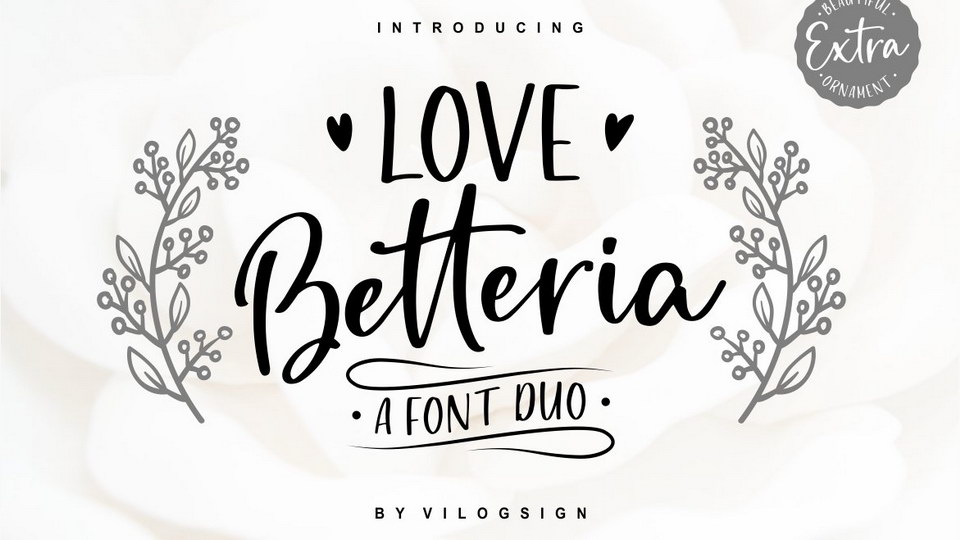 

Love Betteria: A Unique Font Duo with a Modern Yet Classic Look