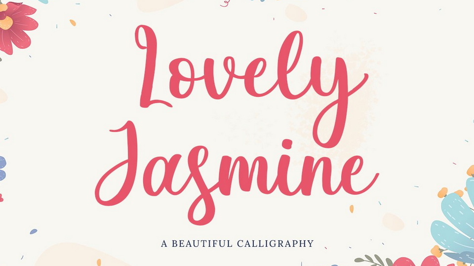 Lovely Jasmine Font: Contemporary Calligraphy with Elegance and Versatility