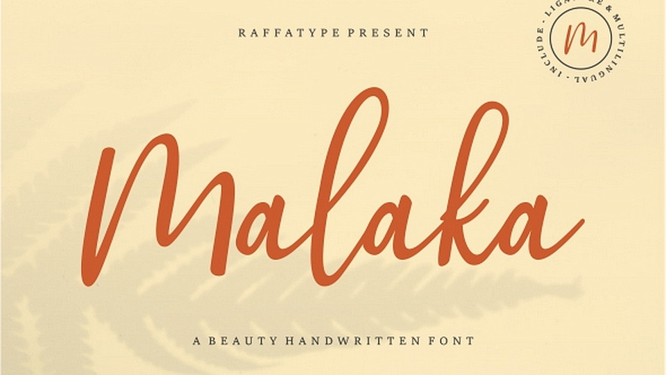 Malaka: A Handwritten Font for Elegance and Sophistication
