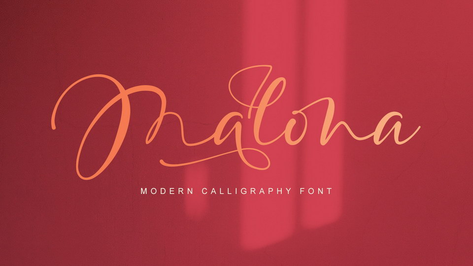 

Malona: An Exquisite Modern Calligraphy Font Perfect for Any Occasion