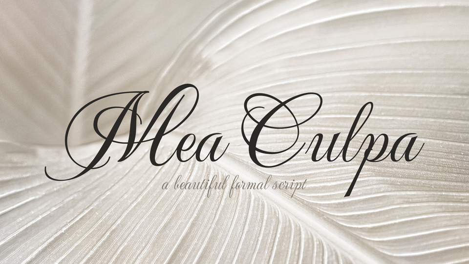 

Mea Culpa: An Elegant, Legible Formal Script Font