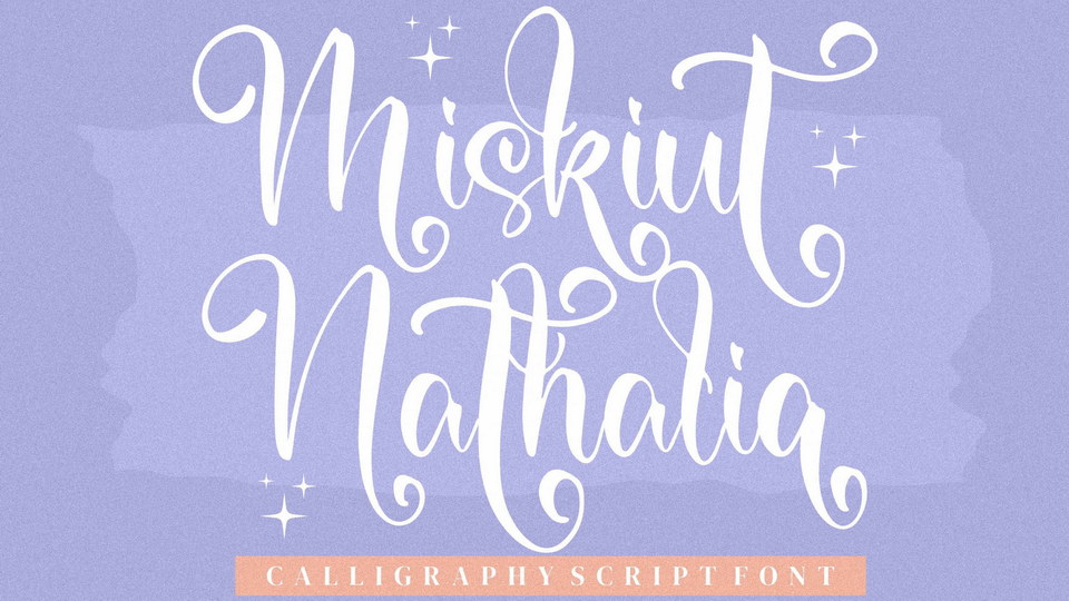  Miskiut Nathalia: A Modern and Whimsical Curly Calligraphy Font