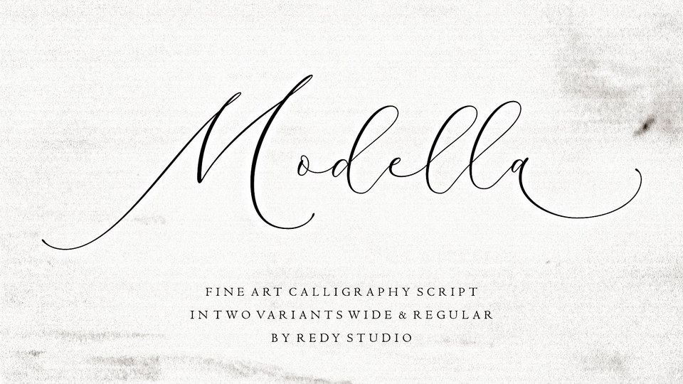 Modella: An Elegant Calligraphy Typeface for Wedding Invitations, Logos, and More