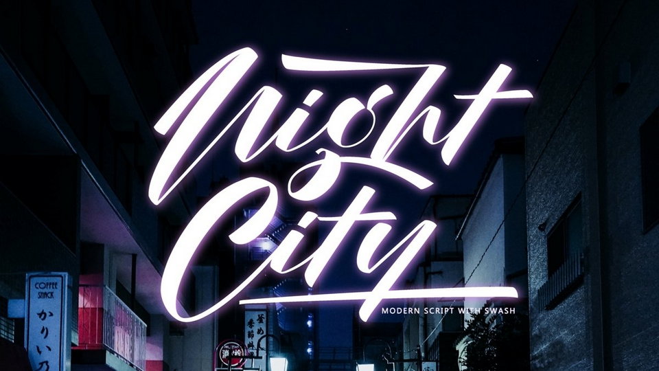 Night City Font: Conveying Messages with Energy and Excitement
