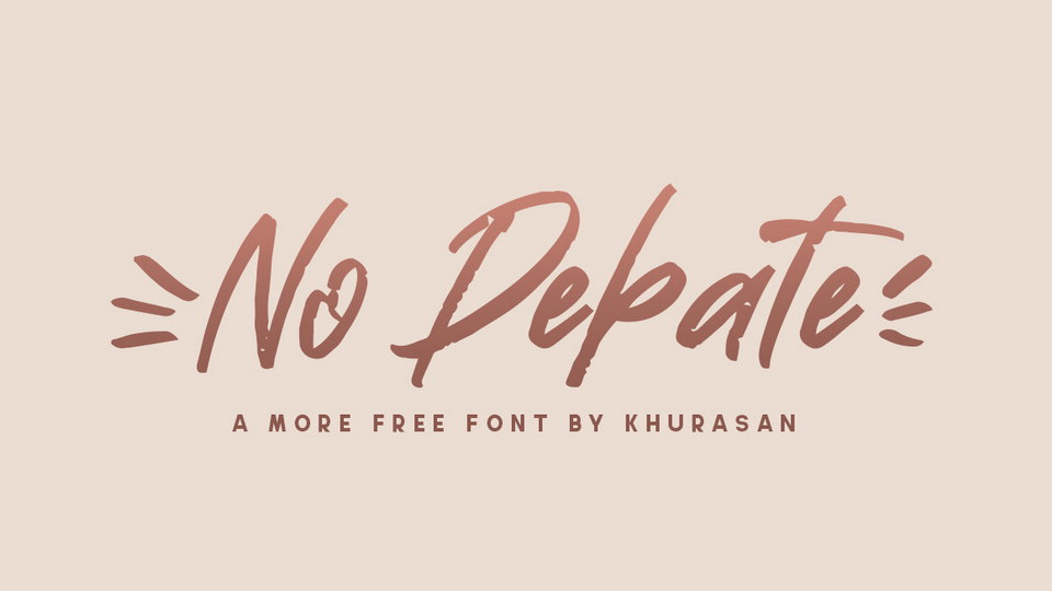 No Debate: A Relaxed Hand-Painted Brush Font for Eye-Catching Designs