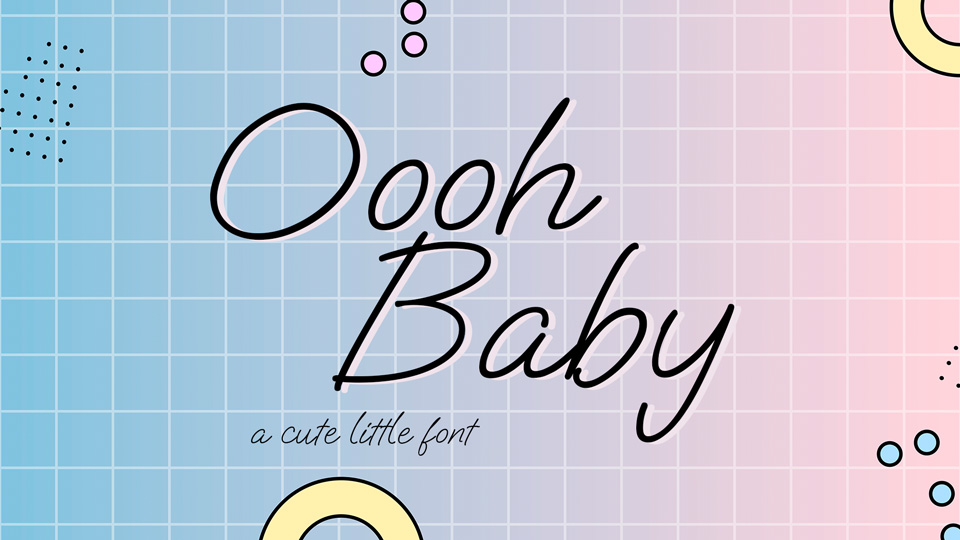 

 Oooh Baby - Adorable Handwritten Typeface Perfect for Scrapbooking and Creative Projects!