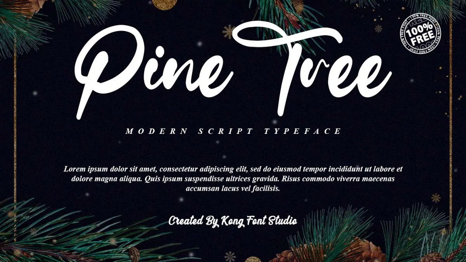 Pine Tree: Stunning Modern Calligraphy Script Font for Special Occasion Crafts and Prints