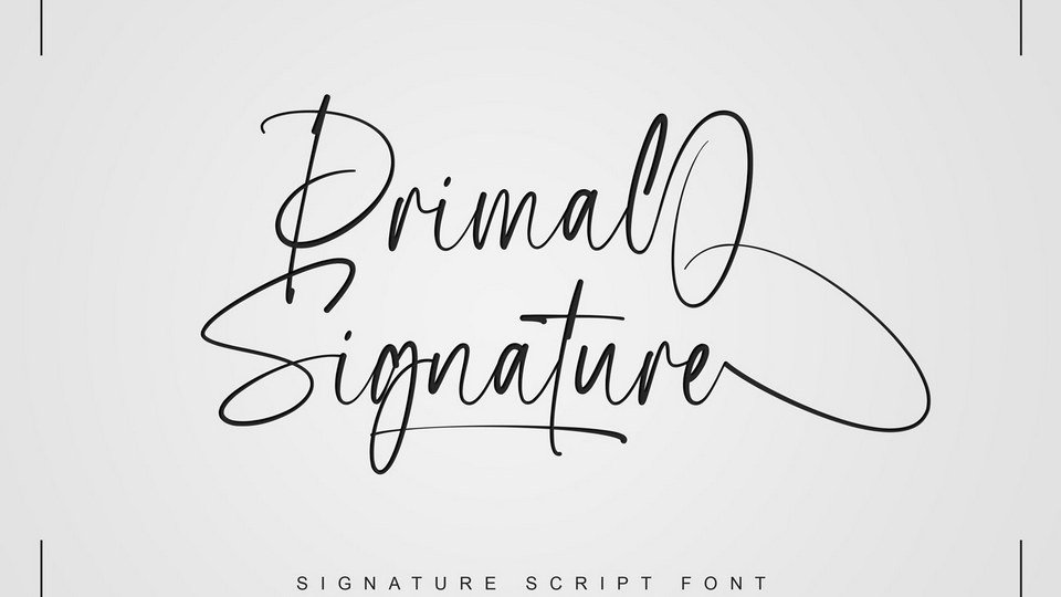 Primal Signature: Ideal Font for a Natural and Stylish Signature Style