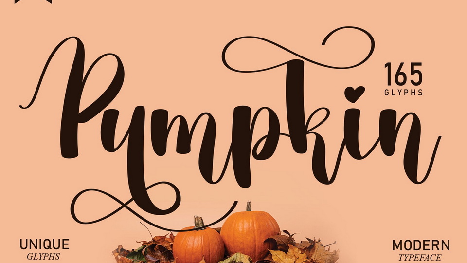 Pumpkin Font: A Delightful and Romantic Calligraphy Font for Creative Projects