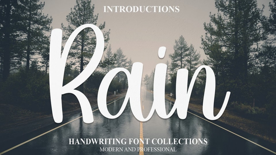 Rain Font: Meticulously Crafted Script Typeface for Modern Elegance