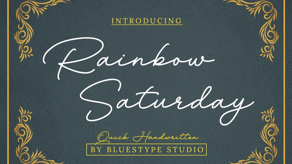 Rainbow Saturday: A Sophisticated and Elegant Script Font