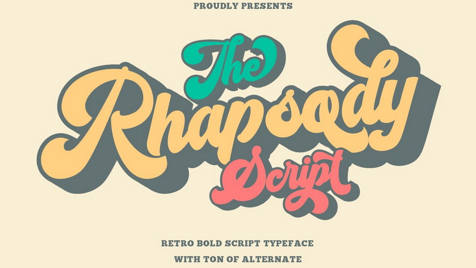 

Rhapsody: A Bold Script Typeface Inspired By Vintage Design From the 70s