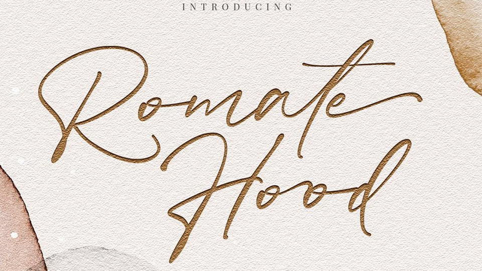 

Romate Hood: A Modern Handwriting Font with Minimalistic Beauty and Sophistication