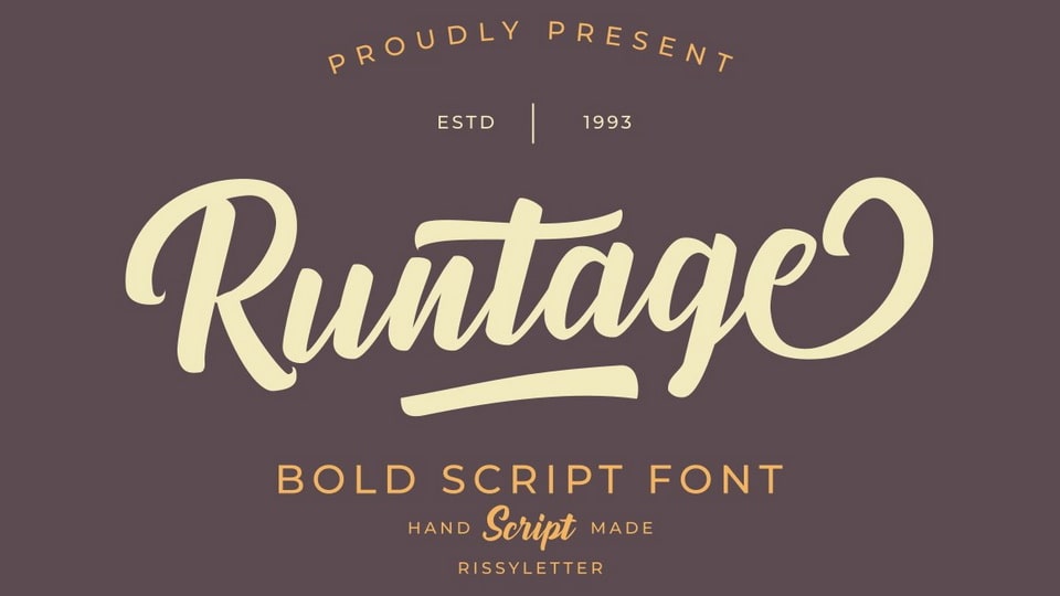 

Runtage: An Elegant and Modern Hand Lettered Script Font