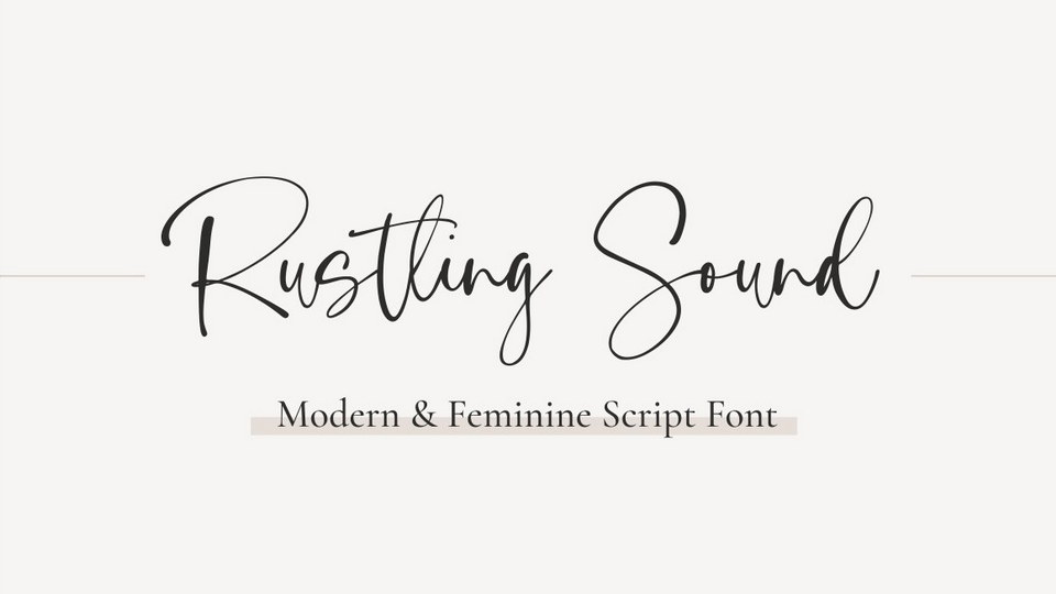 Rustling Sound: A Font Exuding Style and Elegance