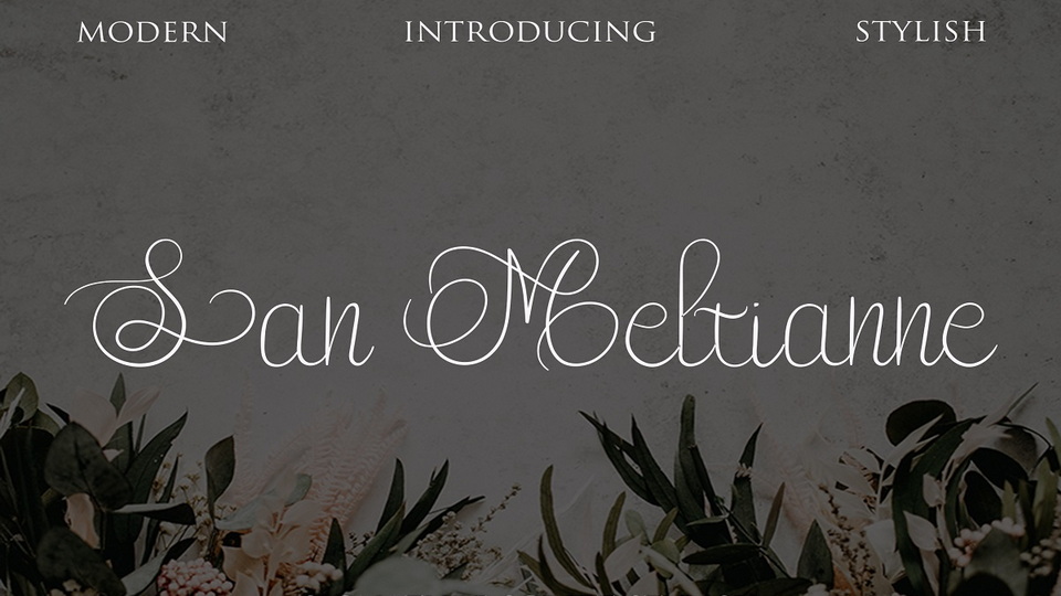 

San Meltianne: An Exquisite, Sophisticated Script Font