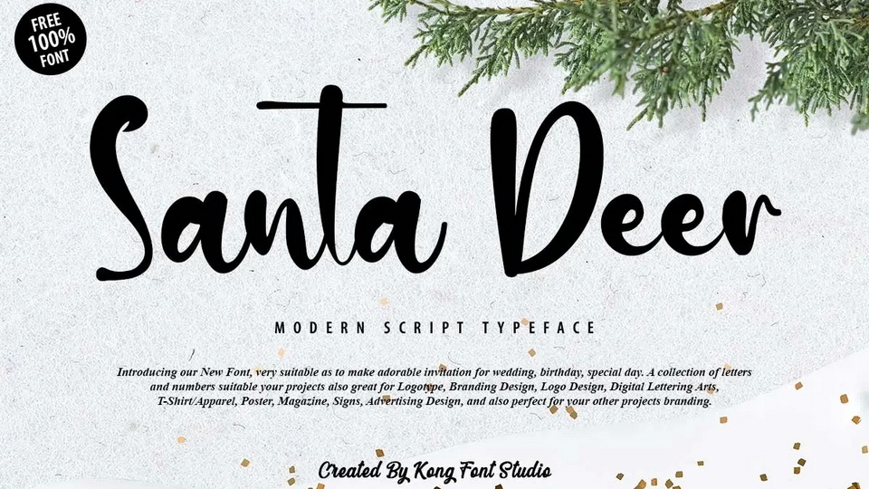 

Santa Deer: A Beautiful Handcrafted Font with a Brush-Painted, Inky Finish